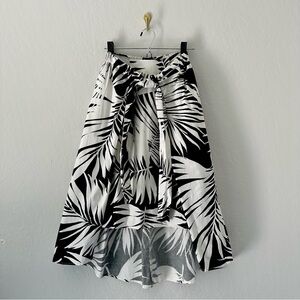 Who What Wear Black and White High Low Skirt